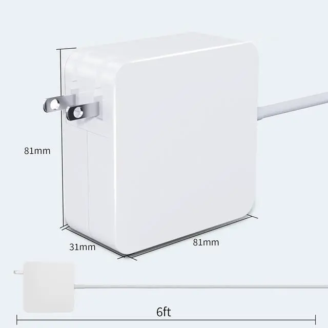 Alt view image 2 of 7 - A1278 2010 2011 MacBook Pro Charger, for MacBook Pro 13 Inch Display AC 60W M2 L-Tip Connector,Compatible with Mac Book(2009 2010 2011) Old Mac Book Pro Power Adapter