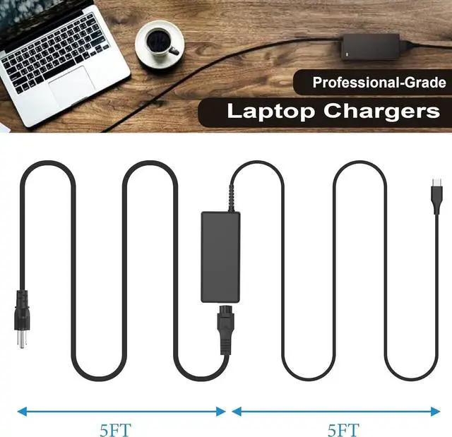 Alt view image 7 of 7 - 65W 45W USB C Laptop Charger Universal Chromebook Charger Replacement for Hp,Lenovo,Dell.Acer,Asus,Samsung,Google Chromebook Charger Type c