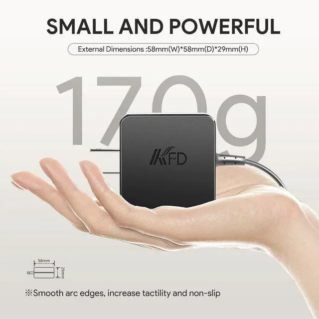 Alt view image 5 of 7 - KFD 19V 1.75A 2.37A ASUS Laptop Charger for VivoBook L410 L510MA L210 X540UA X540SA X553MA X556UA X413J X542BA Zenbook UX431F E403SA X515EA E410MA L203M X512JA X515JA X512DA Power Supply Cord Adapter