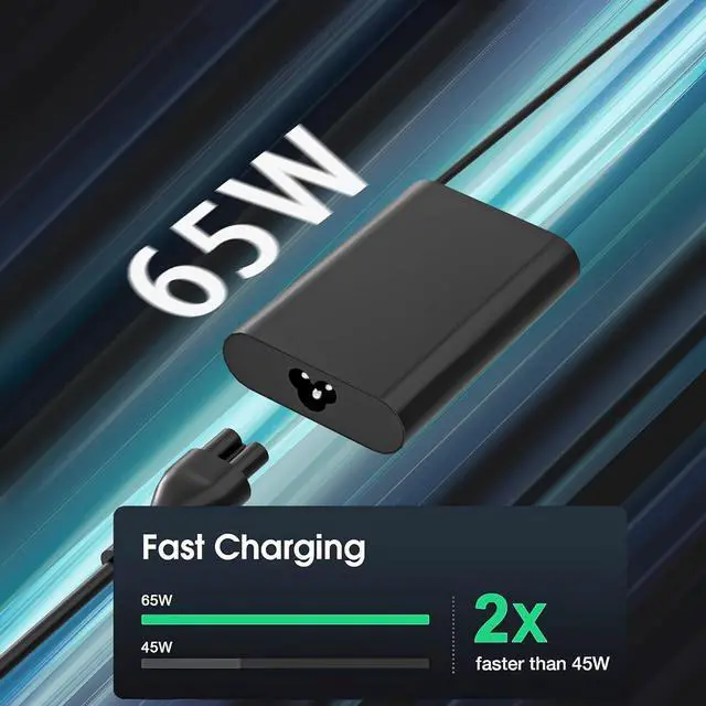 Alt view image 4 of 7 - 65W 60W USB C Fast Charging for DELL Chromebook Charger-Dell Latitude 5420 7420 5520 7430 5530 7400 5320 5430 7320 5285 5290 7275 7370 7410 5289 XPS 13,Dell Chromebook 3100 3400 Type C Power Adapter