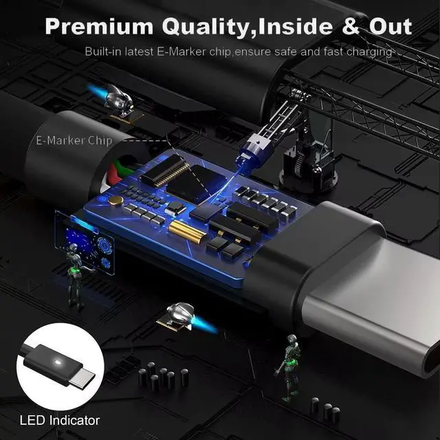 Alt view image 6 of 7 - 65W 60W USB C Fast Charging for DELL Chromebook Charger-Dell Latitude 5420 7420 5520 7430 5530 7400 5320 5430 7320 5285 5290 7275 7370 7410 5289 XPS 13,Dell Chromebook 3100 3400 Type C Power Adapter