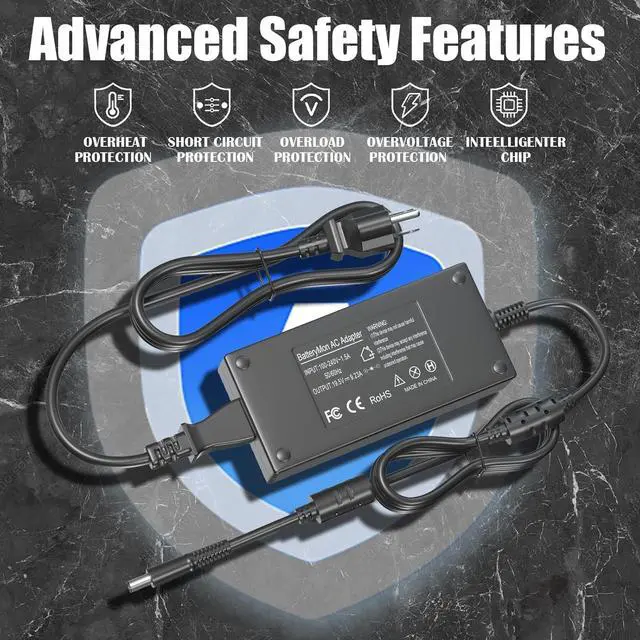 Alt view image 4 of 6 - 180W Laptop Charger Compatible with Dell Inspiron One 2350 2320 Precision 15 17 7560 7510 7520 7530 7550 3530 7710 7730 5530 M4600 M4700 M4800 G7 G5 G3 7577 5515 Game Computer Power Adapter DA180PM111