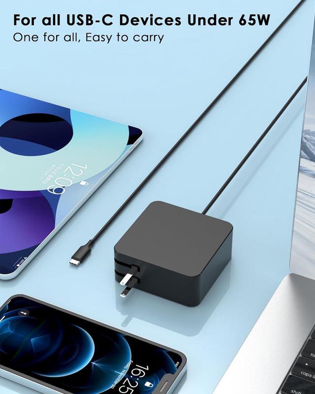 Alt view image 6 of 7 - 65W 45W USB C Laptop Charger Compatible with Asus Chromebook/ZenBook/Transformer/ExpertBook/Vivobook Wall Charger Type C Power Adapter
