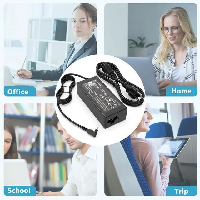 Alt view image 2 of 6 - 65W AC Adapter Replacement for Acer Aspire 5 3 Charger A515 A517 A514 A515-54 A515-55 A515-56 A515-58 A514-55 A514-54 A514-56 A517-58 / A315-24P A315-35 A315-58 N20C5 N22C6 Laptop AC Power Adapter