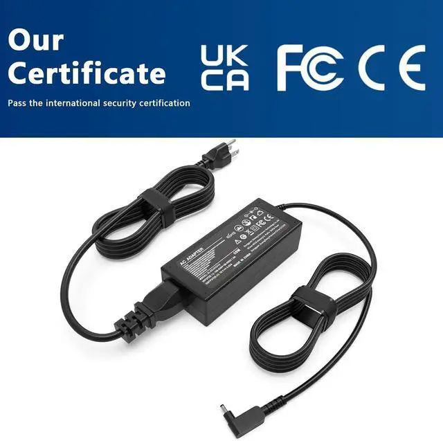 Alt view image 4 of 6 - 65W AC Adapter Replacement for Acer Aspire 5 3 Charger A515 A517 A514 A515-54 A515-55 A515-56 A515-58 A514-55 A514-54 A514-56 A517-58 / A315-24P A315-35 A315-58 N20C5 N22C6 Laptop AC Power Adapter