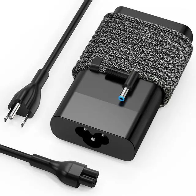 Main image of New Slim 65W Laptop Charger for HP Envy x360, Spectre x360 13-4193nr 15t-ap000 15-ap001nx, ProBook X360 11 450 650 640 G1 G2 G3 G4 G5 G6 G7, EliteBook Stream Pavilion X360 Blue Tip Power Supply Cord
