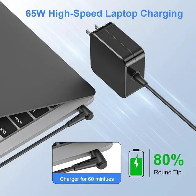 Alt view image 5 of 6 - 65W 20V AC Laptop Charger Compatible with Lenovo IdeaPad 1 3 Flex 5 14 15 S340 S145 100s 110 310 320 330 330s 510 510s Lenovo Yoga 310 510 330 530 710 Power Adapter Supply