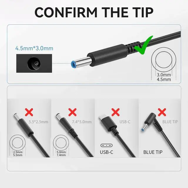 Alt view image 2 of 7 - 90W 65W 45W AC Charger Adapter Charger for Dell OptiPlex 9020 3020 3050 3060 3070 3040 9010 7050 7060 7070 7040 Micro Desktop G6J41 0G6J41 MGJN9 43NY4 Power Supply Adapter Cord