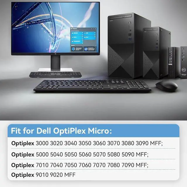 Alt view image 3 of 7 - 90W 65W 45W AC Charger Adapter Charger for Dell OptiPlex 9020 3020 3050 3060 3070 3040 9010 7050 7060 7070 7040 Micro Desktop G6J41 0G6J41 MGJN9 43NY4 Power Supply Adapter Cord