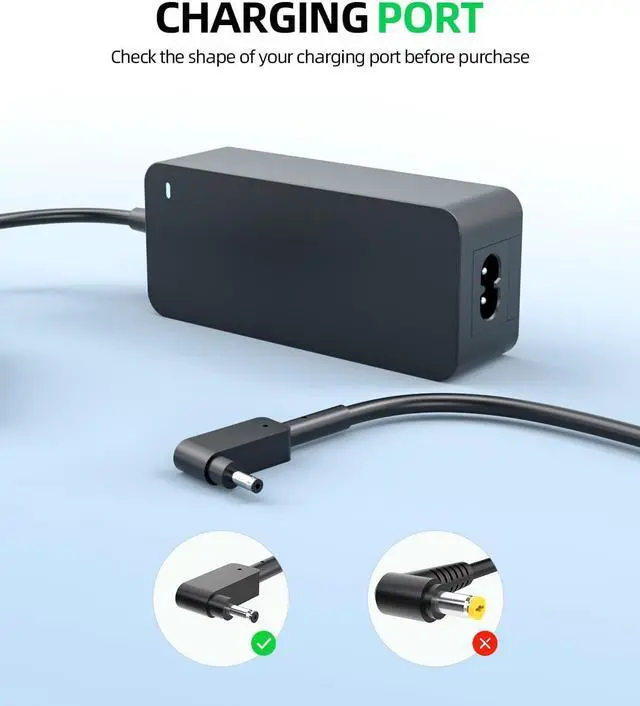 Alt view image 3 of 6 - AC Charger Fit for Acer Aspire Vero AV14 AV15,3 5 AMD A314 A315 A515,3 5 Intel A314 A315 A317 A514 A515 A517,3 5 Spin 14 A3SP14 A5SP14,Chromebook CBG516 Spin CP714 Laptop Power Supply Adapter Cord