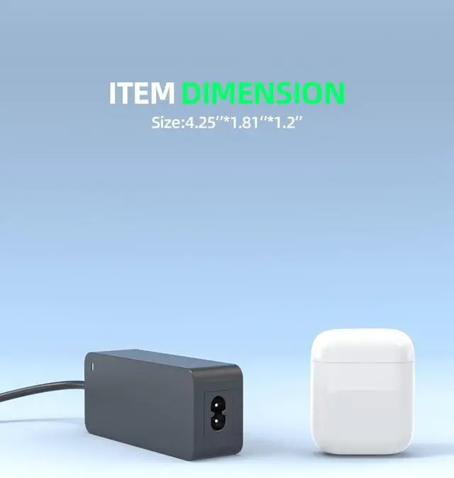 Alt view image 5 of 6 - AC Charger Fit for Acer Aspire Vero AV14 AV15,3 5 AMD A314 A315 A515,3 5 Intel A314 A315 A317 A514 A515 A517,3 5 Spin 14 A3SP14 A5SP14,Chromebook CBG516 Spin CP714 Laptop Power Supply Adapter Cord