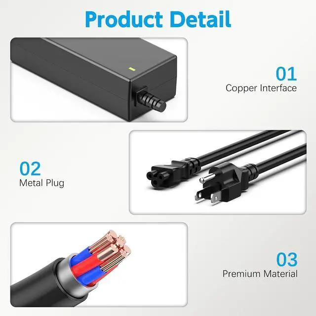 Alt view image 6 of 7 - 65W Laptop Charger for Lenovo IdeaPad 1 3 5; IdeaPad 110 110S 310 320 330 330s 510 520 530s 710s AC Adapter; IdeaPad S145 S340 S540 L340 Power Supply Cord 4.0mm
