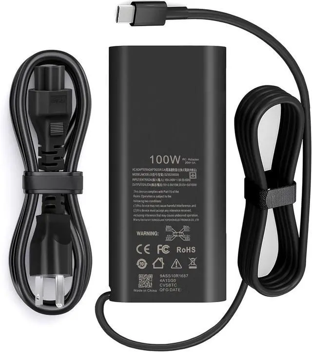 Main image of New GAN Slim AC Adapter,100W USB C Laptop Charger for DELL Latitude 5540 5440 5340 7440 Inspiron 14 Power Cord,100W Dell Laptop Charger