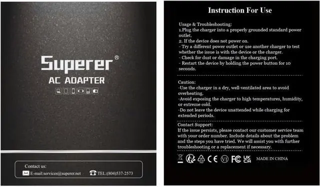 Alt view image 6 of 7 - 65W Round Port AC Charger Fit for Acer Swift Spin 1 3 5 Series SF113-31 SF114-32 SF314-51 SF315-41 SF314-52 SF315-52 SP314-54 SF514-52T Laptop (Please Check The Compatibility Details in Description)