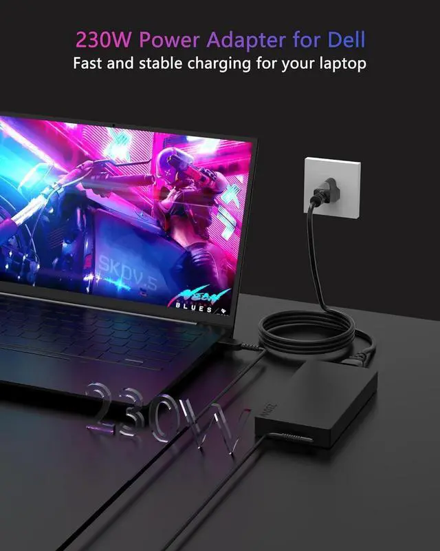 Alt view image 2 of 7 - 230W Laptop Charger for Lenovo