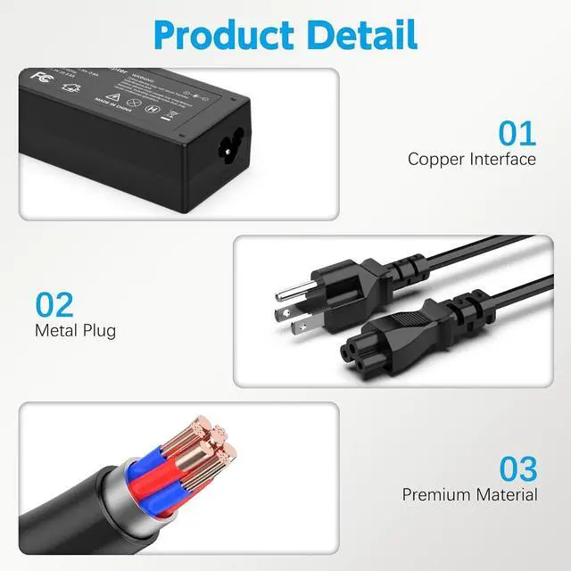 Alt view image 6 of 7 - DV6000 DV6500 DV6700 Laptop Charger for HP Pavilion DV1000 DV2000 DV4000 DV5000 DV8000 DV9000 DV9500 Series; Compaq Presario A900 C300 C500 Compaq Presario 510 515 610 C700 F500 F700 AC Adapter