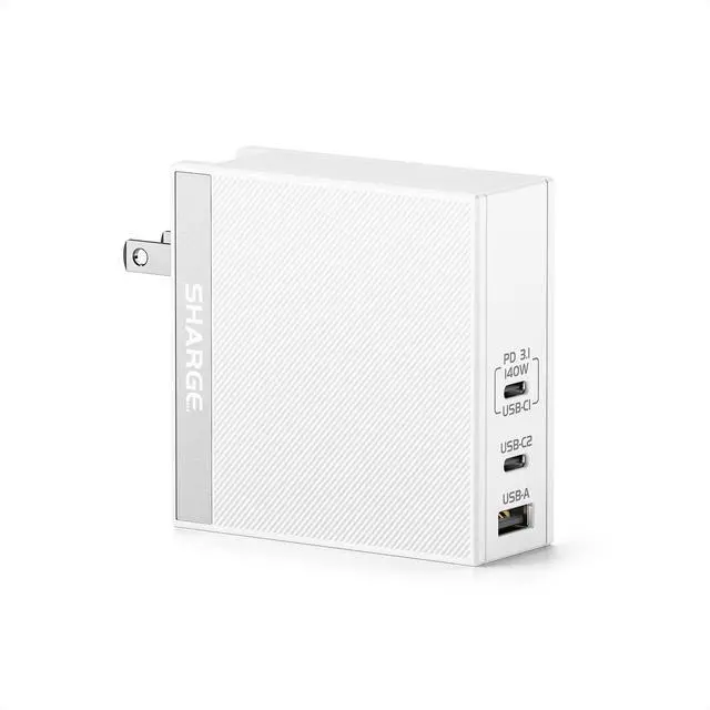 Main image of USB C Charger for Laptops 140W GaN Fast Charger with USB C and USB A, PD3.1 Power Adapter Compatible for MacBook Chromebook Surface iPhone 16/15 iPad PC Tablets (Cable Not Included)