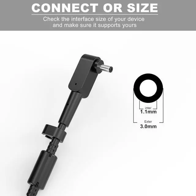 Alt view image 2 of 7 - 45W Charger for Acer Aspire 3 A315-23 A315-24P A315-35 A315-34 A315-58 A315-58G A315-57G A315-44P A315-24 A315-59 A315-51P A315-23G A315-33 A314-22G A314-35 A317-53 A317-54 A317-55P Laptop Charger