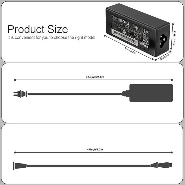 Alt view image 4 of 7 - 45W Charger for Acer Aspire 3 A315-23 A315-24P A315-35 A315-34 A315-58 A315-58G A315-57G A315-44P A315-24 A315-59 A315-51P A315-23G A315-33 A314-22G A314-35 A317-53 A317-54 A317-55P Laptop Charger
