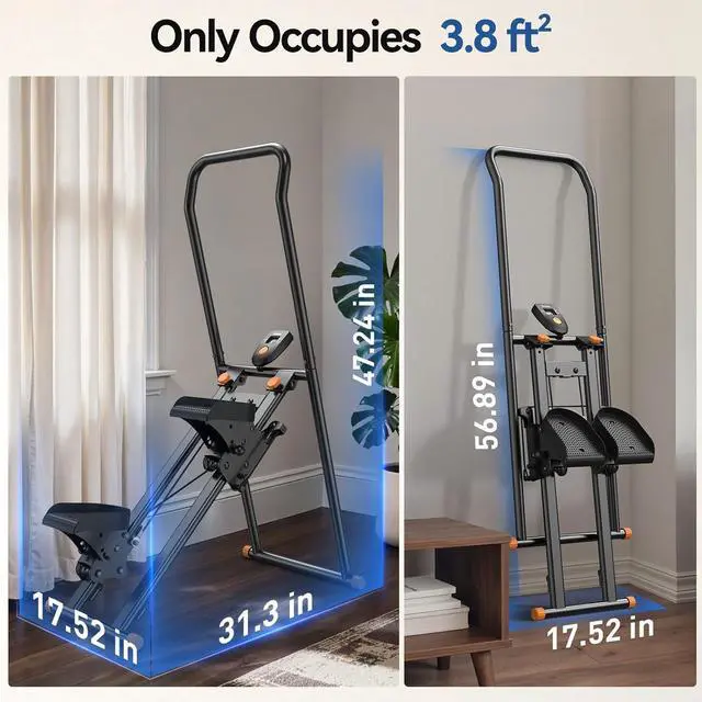 Alt view image 5 of 7 - Niceday Steppers for Exercise at Home, Stair Stepper with Handlebar, Stair Climber, Stair Master with 300LBS Loading Capacity