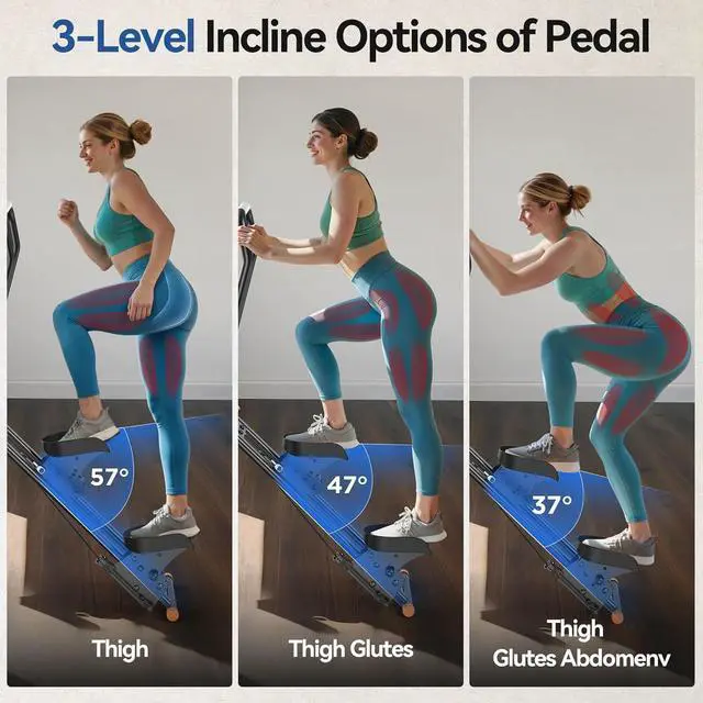 Alt view image 6 of 7 - Niceday Steppers for Exercise at Home, Stair Stepper with Handlebar, Stair Climber, Stair Master with 300LBS Loading Capacity