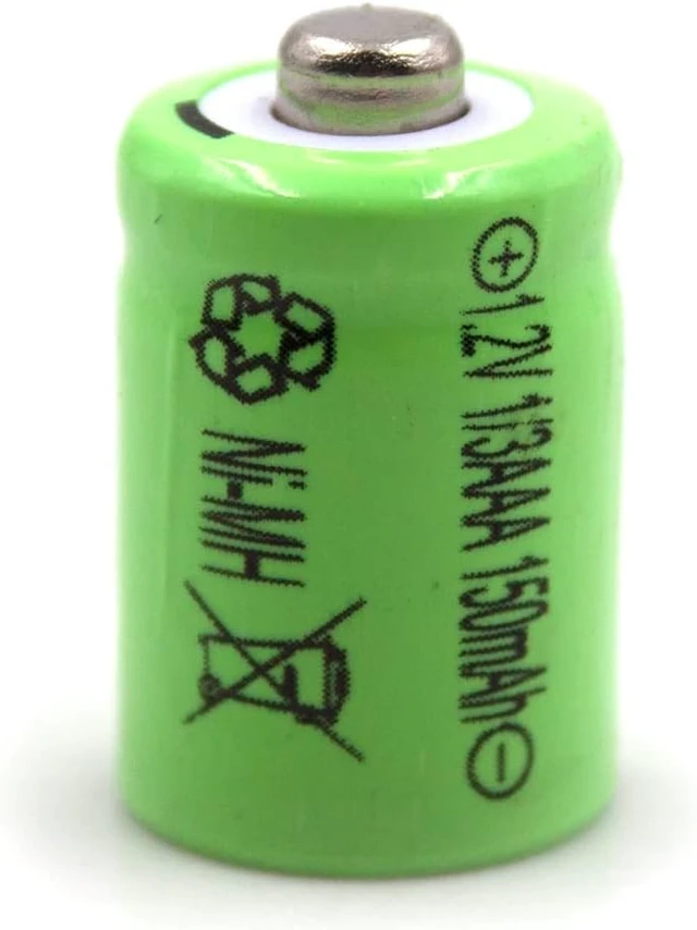 Alt view image 2 of 5 - (4-Pack) 1/3AAA 1.2V 150mAh Ni-MH Button Top Batteries