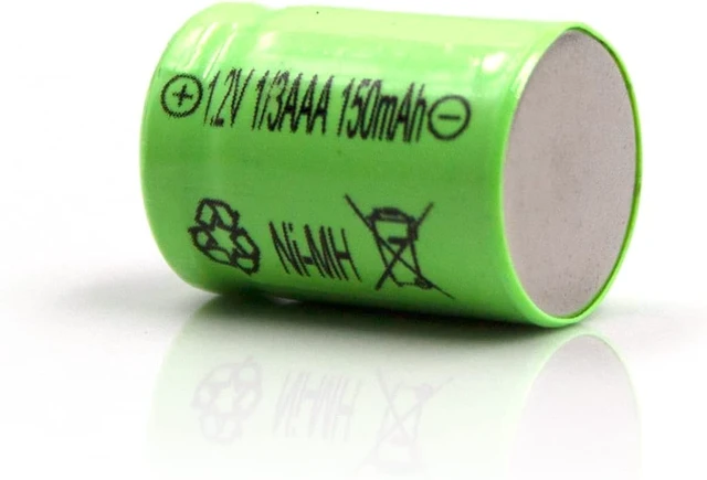 Alt view image 5 of 5 - (4-Pack) 1/3AAA 1.2V 150mAh Ni-MH Button Top Batteries