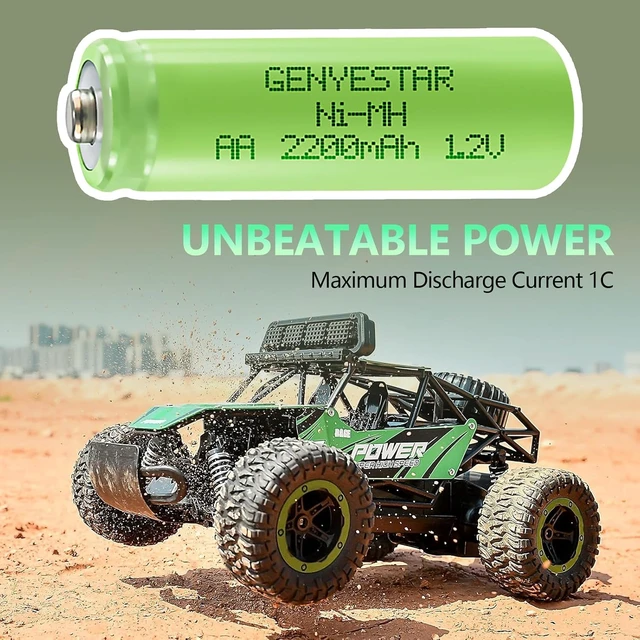 Alt view image 5 of 7 - AA Rechargeable Batteries NIMH 1.2V 2200mAh Double A Battery High Capacity Pre-Charged Low Self Discharge for Solar Lights Toys Household Devices TV Remote, 4 Pack