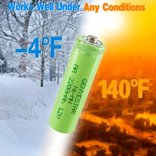 Alt view image 3 of 7 - AA Rechargeable Batteries NIMH 1.2V 2200mAh Double A Battery High Capacity Pre-Charged Low Self Discharge for Solar Lights Toys Household Devices TV Remote, 4 Pack
