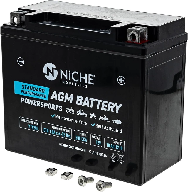 Main image of NICHE Battery YTX20L AGM Sealed Maintenance Free 200CCA 12V 18Ah