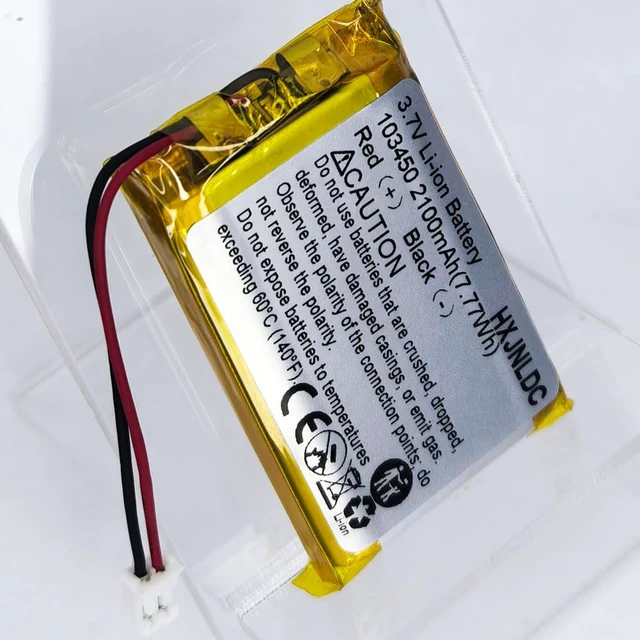 Alt view image 6 of 7 - DC 3.7V 2100mAh 103450 Rechargeable Lithium ion Polymer Battery Replacement for PS4 Controller CUH-ZCT1 Series DIY 3.7-5V Electronic Products with Built-in 2-Wire Battery Replacement