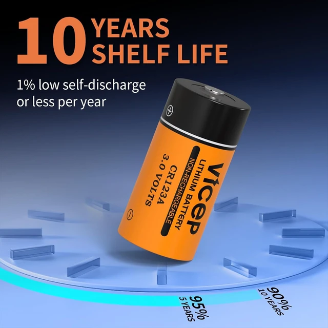 Alt view image 6 of 6 - 6-Pack CR123A 3V Lithium Battery for Flashlight & Detector