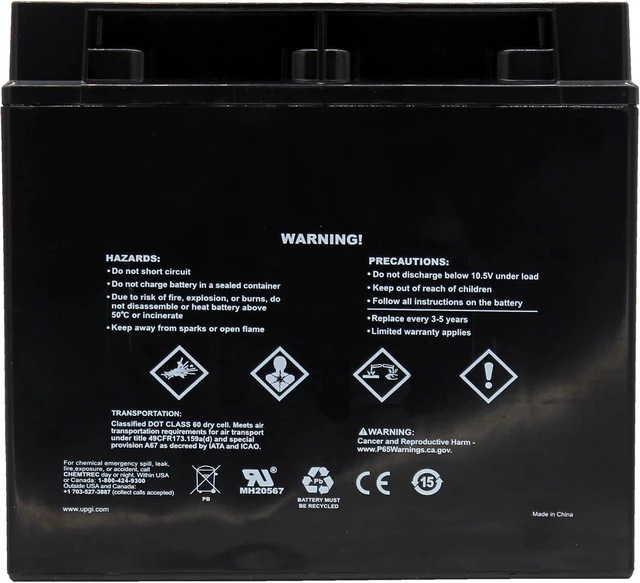 Alt view image 2 of 5 - UPG New Replacement Battery for DR Power Field Mower 10483 104837 12V 17AH 18AH