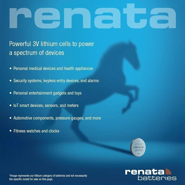 Alt view image 5 of 7 - Renata CR2325 Batteries - 3V Lithium Coin Cell 2325 Battery (4 Count)