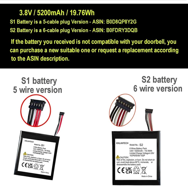 Alt view image 4 of 4 - 6-Wire S2 Battery