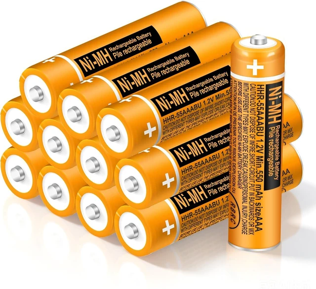 Main image of NI-MH 550mAh Rechargeable AAA Batteries for Panasonic Cordless Phones