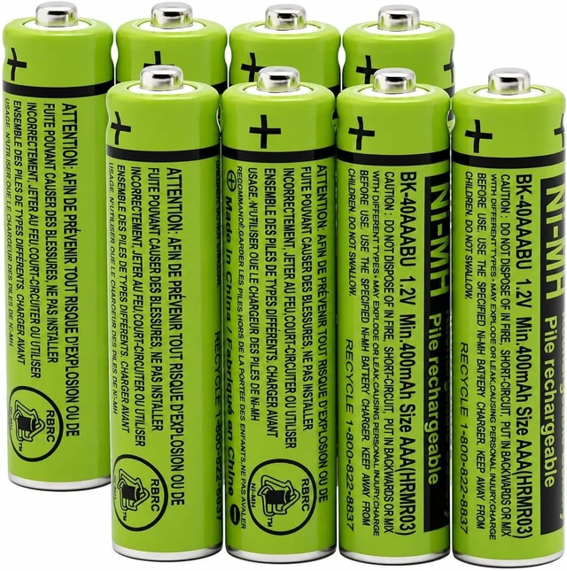 Main image of 8 BK-40AAABU Battery for Panasonic Cordless Phone