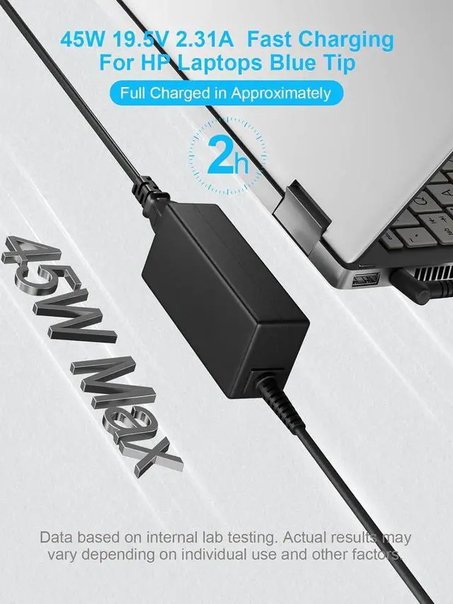 Alt view image 2 of 7 - 45W Laptop Charger Compatible with HP ProBook Charger X360 11 G1 G2 G3 G4 G5 G6 EE, ProBook 650 G2 G3 G4, ProBook 470 G3 G4 G5, ProBook 450 G3 G4 G5 G6 G7, ProBook 440 G3 G4 G5 G6 G7 Power Adapter