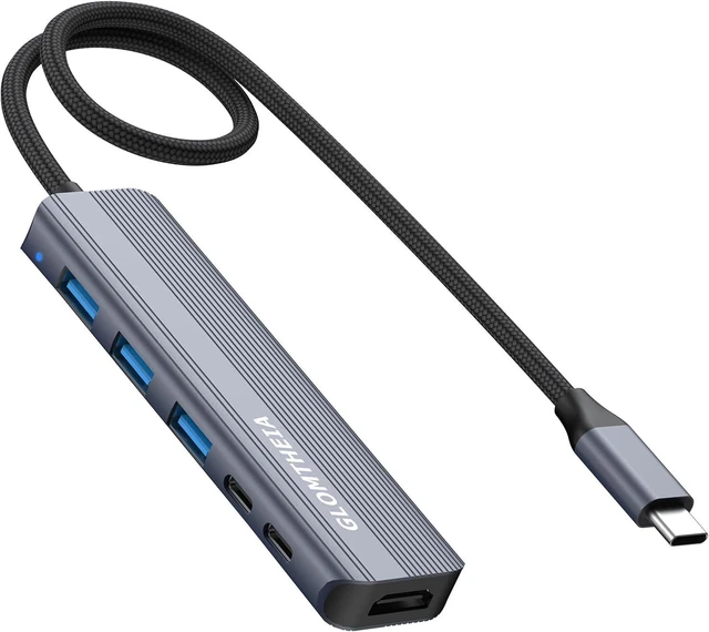 Main image of USB C Hub HDMI Docking Station for MacBook Air/Pro Laptop, Mac Computer Dock Multiport Adapter with USB 3.0, Type C 3.0, 4K HDMI, PD 100W