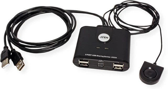 Alt view image 2 of 3 - Aten Corp 4 User 2 Port USB Hub (US224)