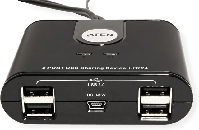 Alt view image 3 of 3 - Aten Corp 4 User 2 Port USB Hub (US224)
