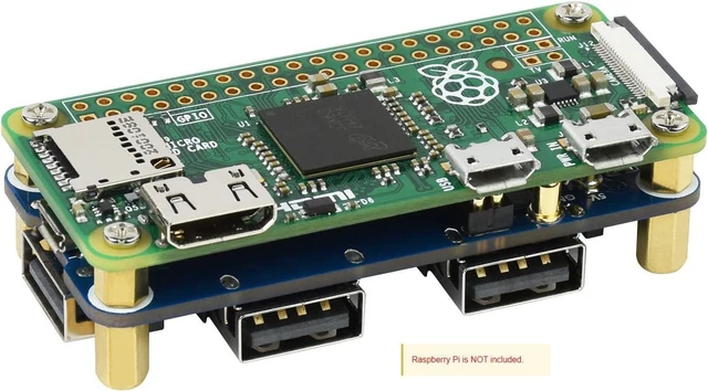 Alt view image 7 of 7 - Waveshare USB HUB HAT (B) for Raspberry Pi Series Extended 4X USB 2.0 Ports