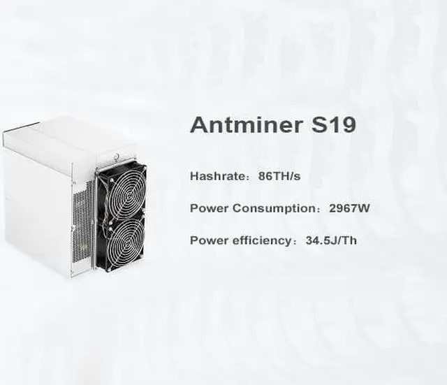Alt view image 2 of 3 - New Bitmain Antminer S19 86Th/s ASIC SHA-256 Crypto Algorithm Bitcoin Miner with Power Supply