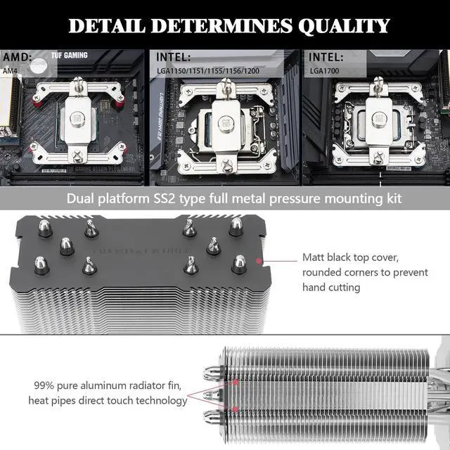 Alt view image 4 of 5 - Thermalright Assassin King 120 SE CPU Air Cooler, AK120 SE, 5 Heatpipes, AGHP technology TL-C12C PWM Quiet Fan CPU Cooler With S-FDB Bearing, for AMD AM4 AM5/Intel 1150/1151/1200/1700, PC Cooler