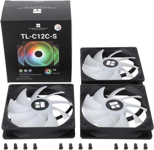 Alt view image 7 of 7 - Thermalright TL-C12C-S X3 CPU Fan 120mm ARGB Case Cooler Fan, 4pin PWM Silent Computer Fan With S-FDB Bearing Included, up to 1500RPM cooling fan(3 quantities)