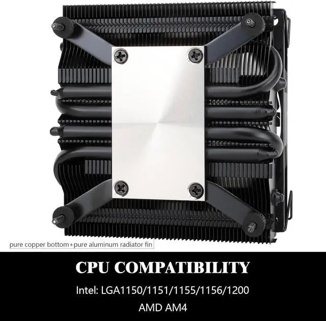 Alt view image 5 of 7 - Thermalright AXP90 X47 Black Low Profile CPU Cooler with Quite 92mm Thin PWM Fan, AGHP Technology, 47mm Height, for AMD AM4 AM5/Intel LGA 1700/1150/1151/1155/1200,Downward Tower Cooler