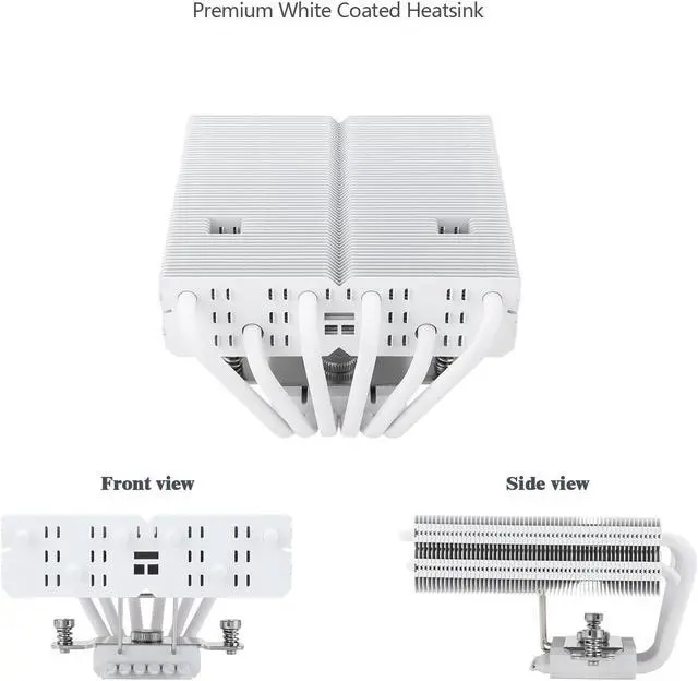 Alt view image 6 of 6 - Thermalright SI-100 WHITE ARGB CPU Cooler,6 Heat Pipes,TL-E12W-S Quiet PWM Fan,AGHP 3.0 technology,Aluminium Heatsink Cover,For AMD AM4 AM5/Intel 1150/1156/1200/1700/2011,Low Profile CPU Air Cooler