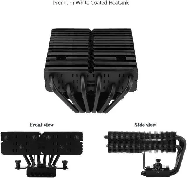 Alt view image 6 of 6 - Thermalright SI-100 BLACK CPU Cooler, 6 Heat Pipes, TL-E12B Quiet PWM Fan, AGHP 3.0 technology, Aluminium Heatsink Cover,For AMD AM4 AM5/Intel LGA1150/1156/1200/1700/2011, Downward Tower Cooler