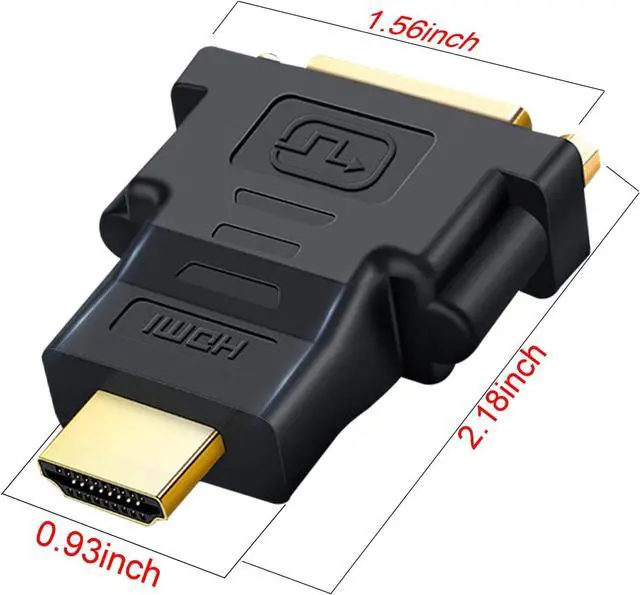 Alt view image 3 of 7 - HDMI to DVI Adapter, AUBEAMTO [2-Pack] Bi-Directional HDMI Male to DVI Female Converter, 1080P DVI to HDMI Conveter, 3D for PS3,PS4,TV Box,Blu-ray,Projector,HDTV