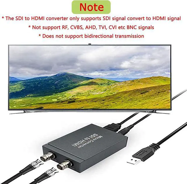 Alt view image 5 of 7 - AUBEAMTO Micro Converter SDI to HDMI,3G-SDI/HD-SDI/SD-SDI to HDMI Converter Adapter,SDI in HDMI out SDI Loopout,1080P Video Audio Splitter,Support HDCP 1.3 for Camcorder Camera to TV